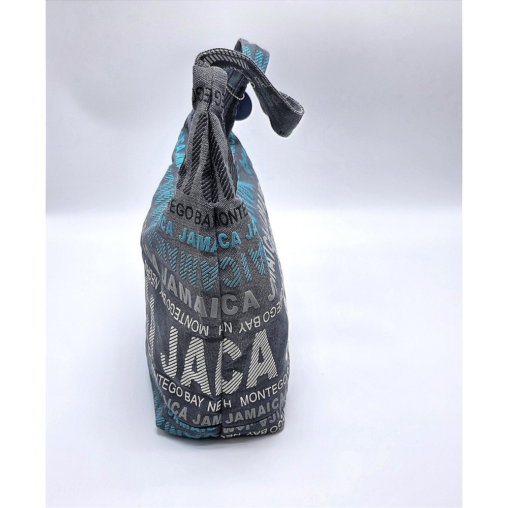 Robin Ruth Bluish Gray and Teal 'Jamaica' Pattern Shoulder Bag - Picture 4 of 10